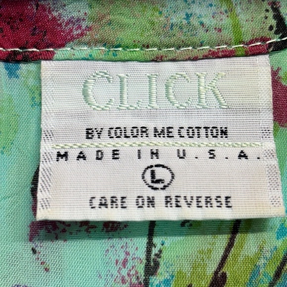 Click Color Me Cotton Tiered Maxi Dress L Blue Tank Shift Flowy Turquoise - Picture 3 of 6